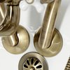 Kingston Brass Tub Wall Mount Clawfoot Tub Faucet with Hand Shower, Antique Brass KS229PXAB